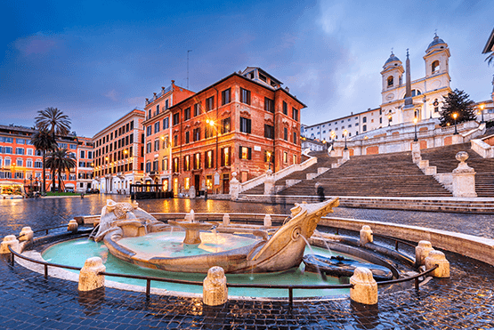 羅馬的西班牙階梯，羅馬假期的經典場景