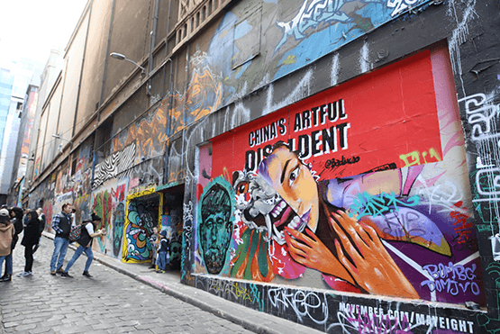 街頭巷弄間各種風格的塗鴉