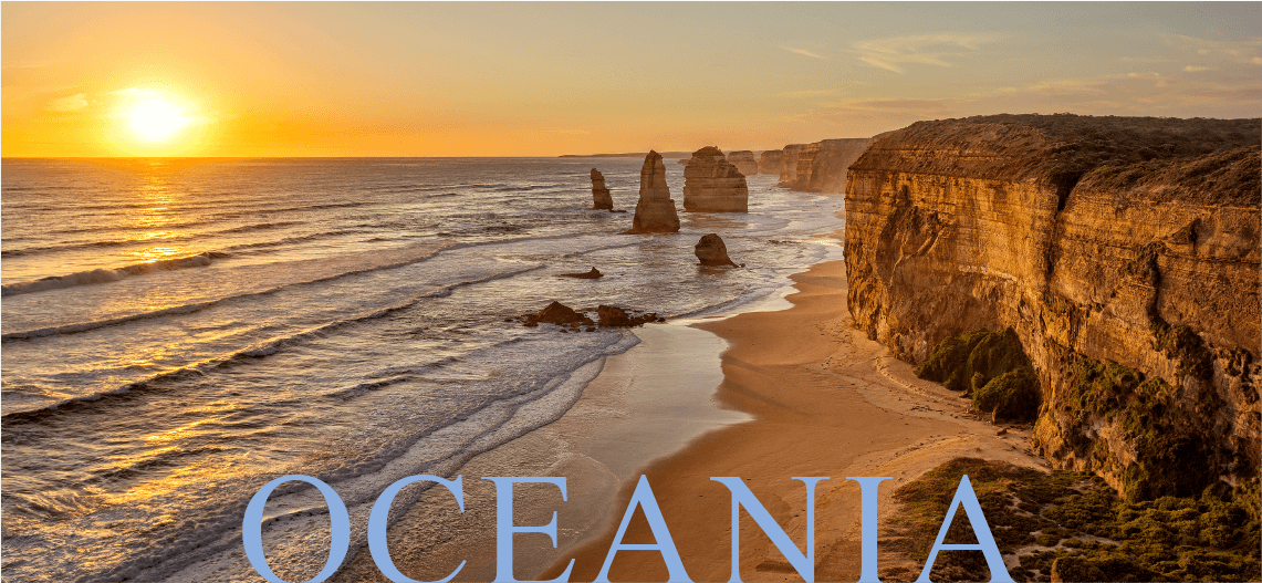 澳洲維多利亞州大洋路-著名景點「十二使徒巖」的日落時刻